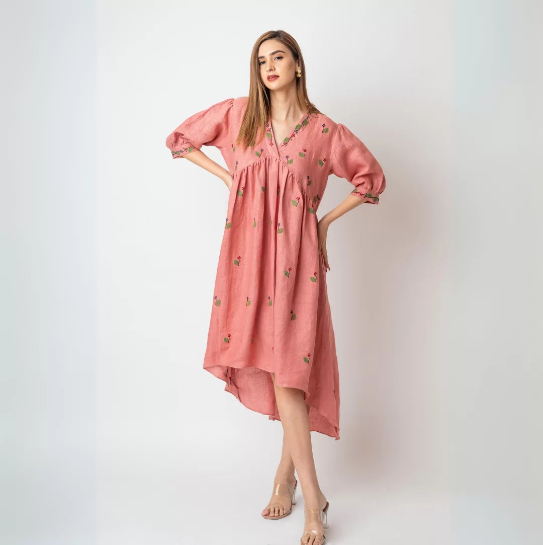 Orchid Color Contrast Trim V Neck Shift Sleeveless Mini Dress main image 0