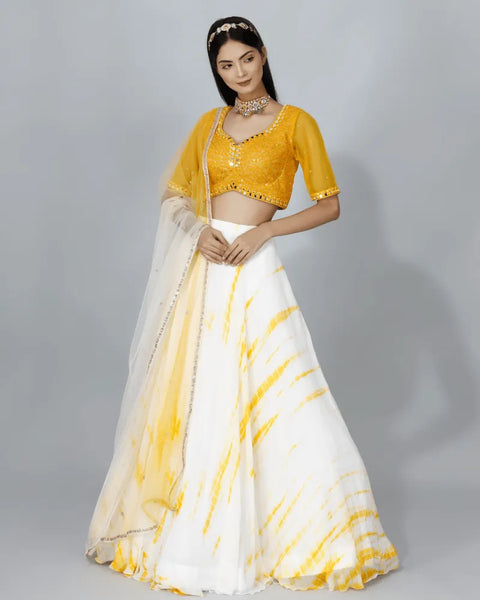 Tie-dye Lehenga Set