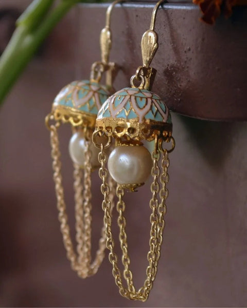 Moon Jhumki Earrings