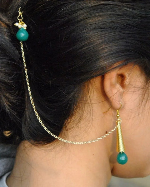 Dangling Earring with Chain