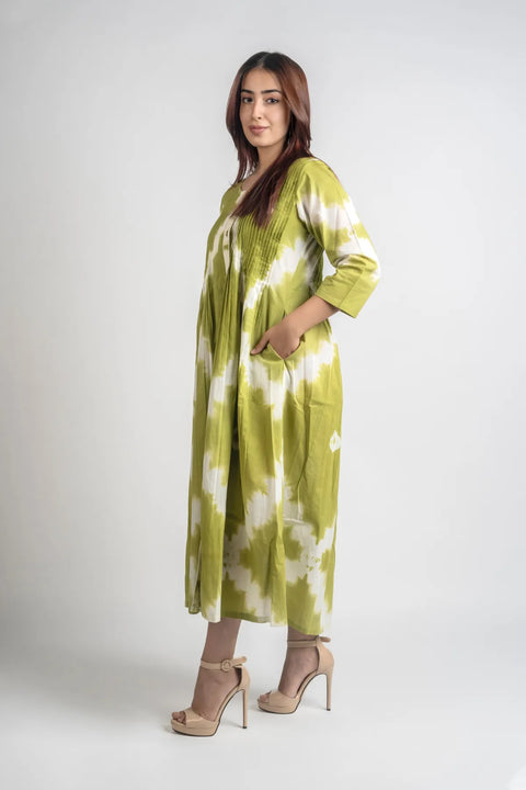 Mossy Meadow Pintuck Kurta