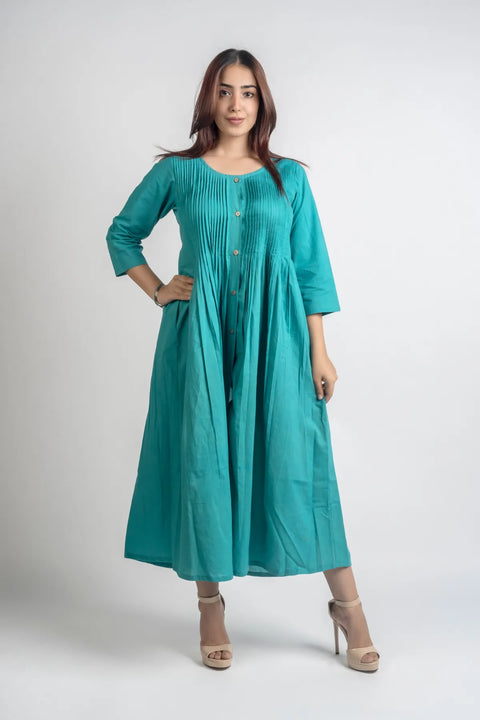 Aqua Pintuck Kurta