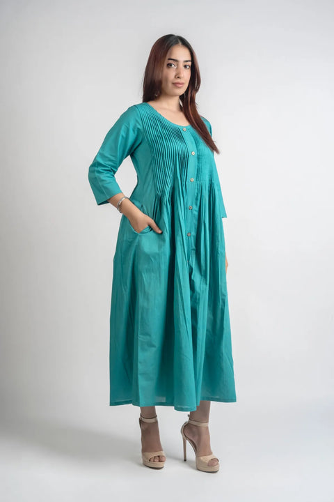 Aqua Pintuck Kurta