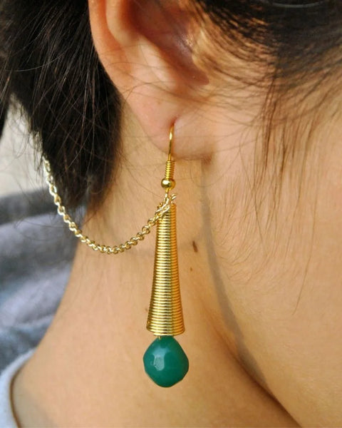 Dangling Earring with Chain