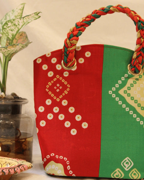 Jade Crimson Braided Bag