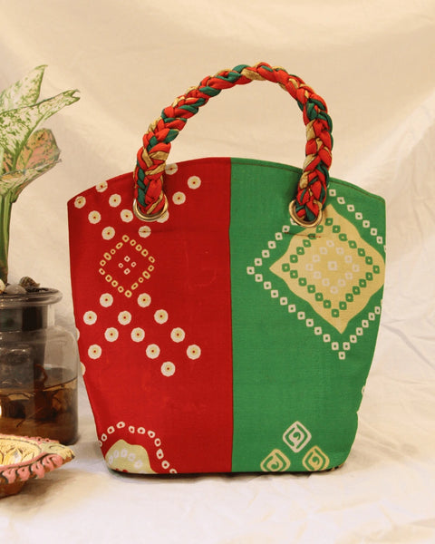 Jade Crimson Braided Bag